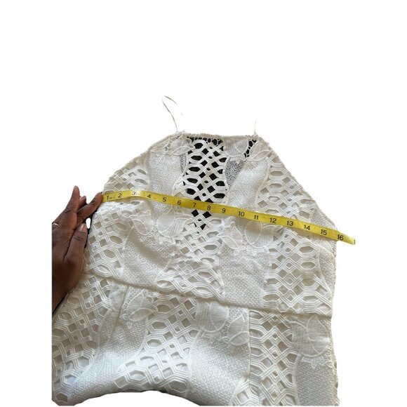 Endless Rose All Over Eyelet Mermaid Dress Floral Open Back V Neck Wedding NWT - Picture 9 of 13